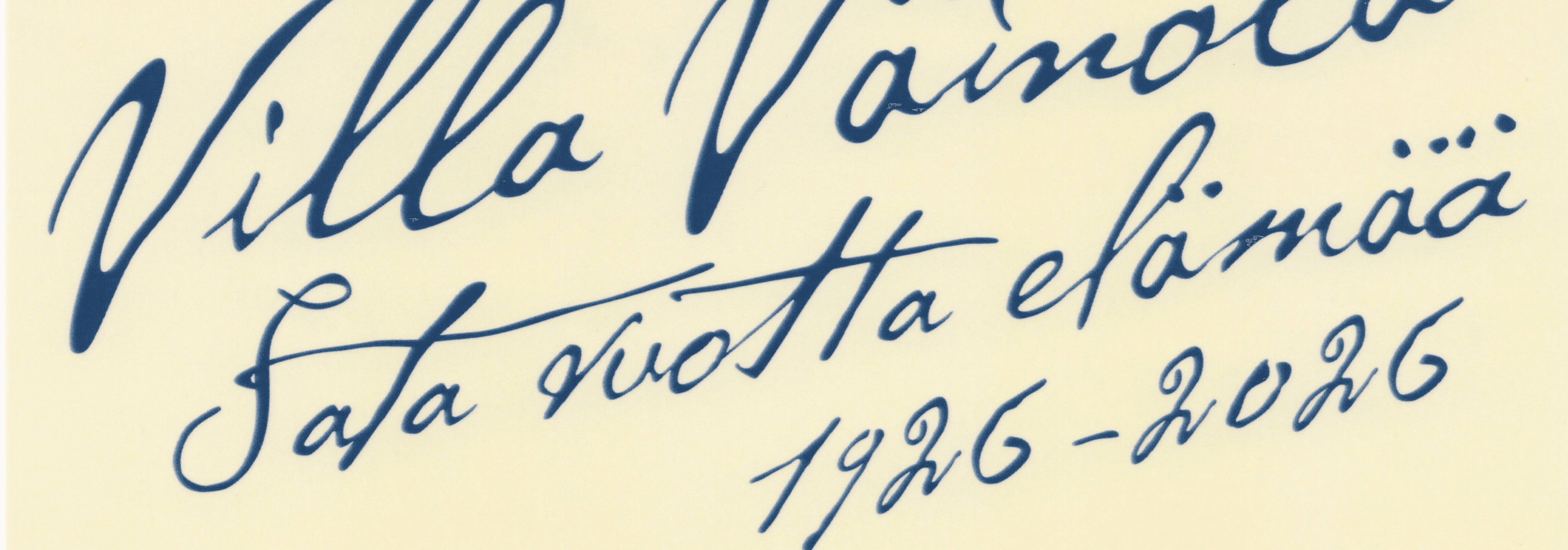 Valokuvanäyttelyn avajaiset: Villa Väinölä – Sata vuotta elämää 1926–2026 - tapahtuman kuva